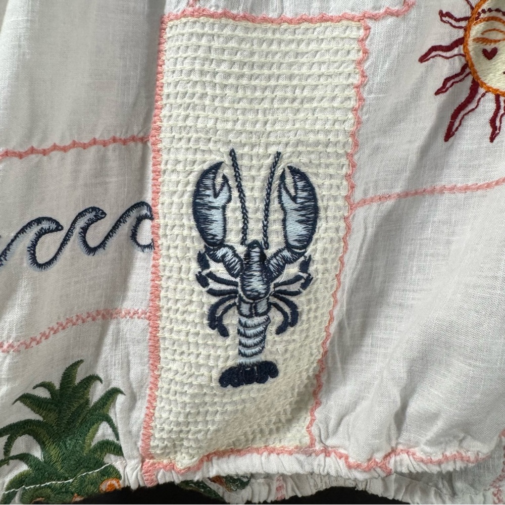 Pilcro Embroidered patchwork Crop Top - image 8